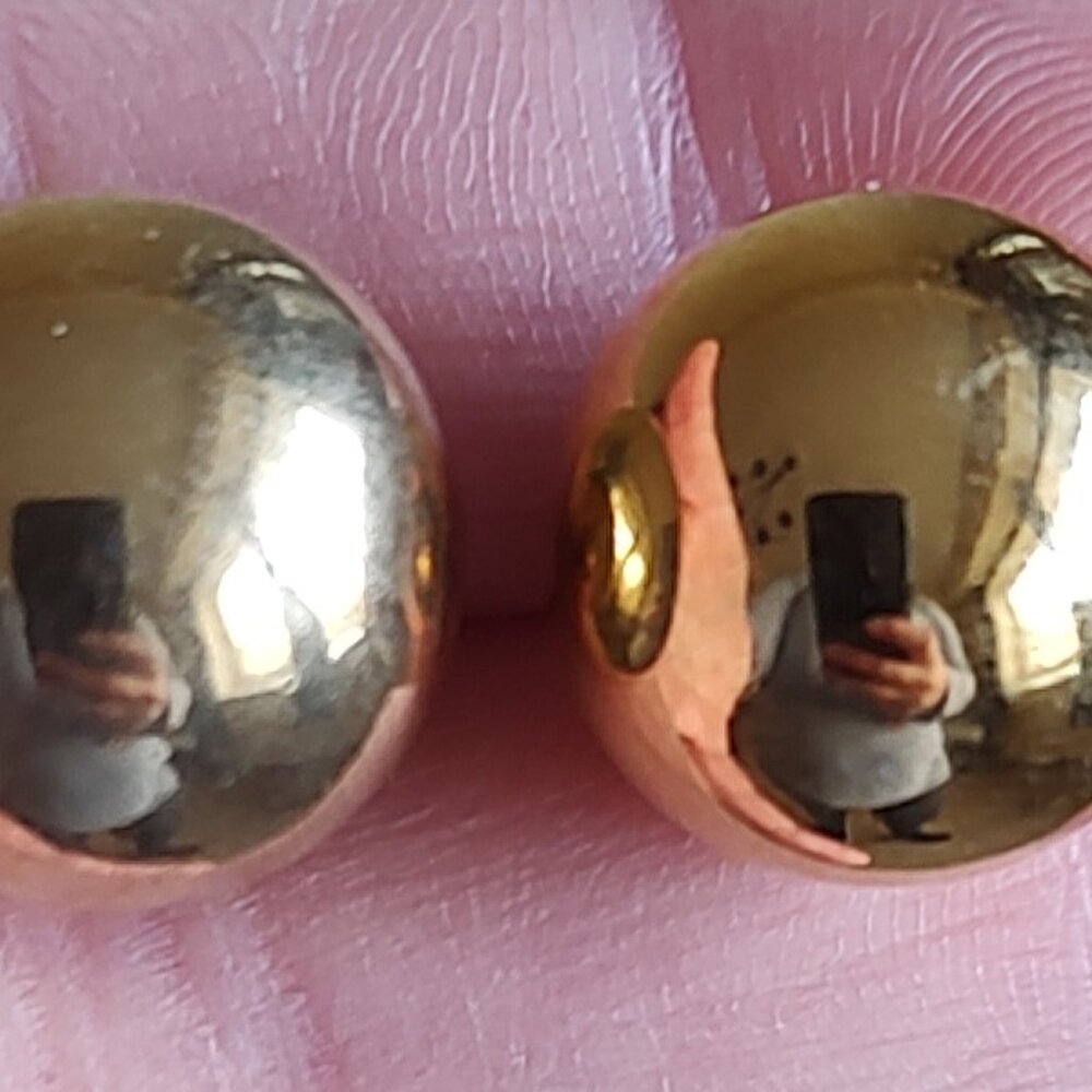 Faux Gold Ball Earrings